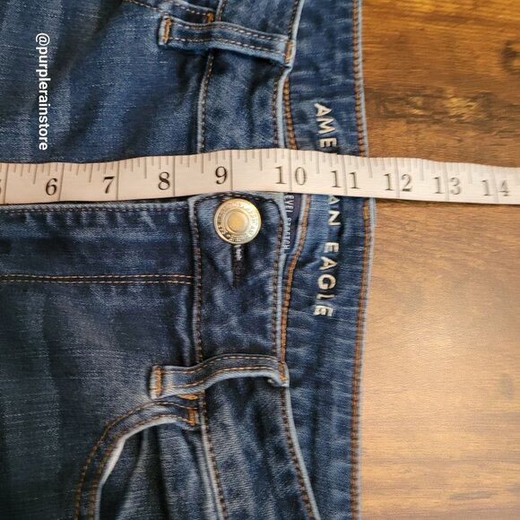 American Eagle Jeans 10 Hi Rise Jegging 360 Next Level Stretch Medium Dark Wash - Picture 9 of 12